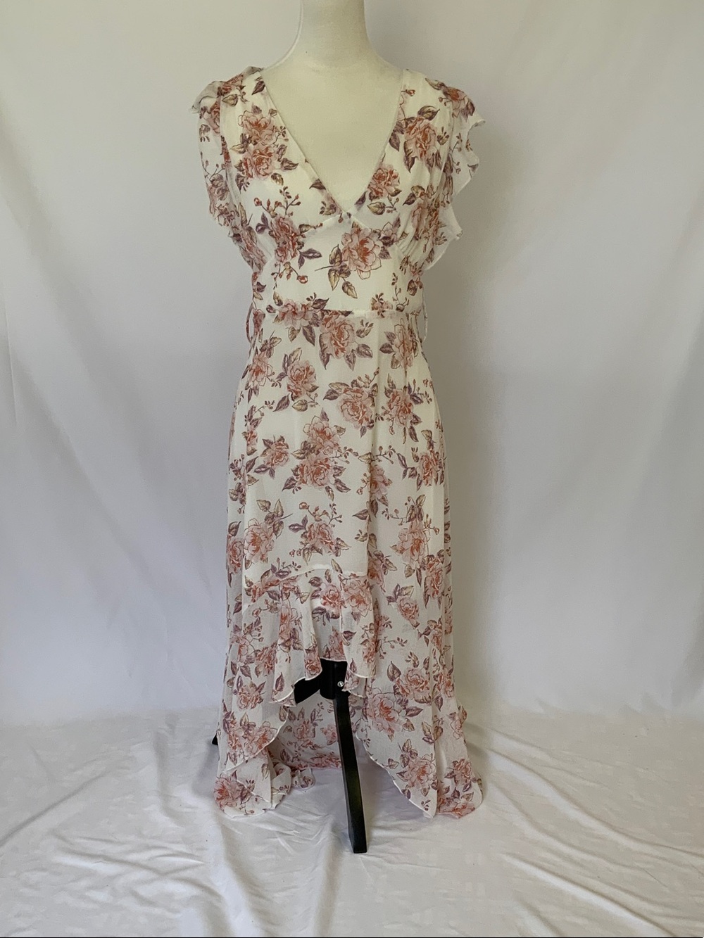 Altar'd State Cream Maxi Dress with Rose Print